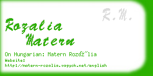 rozalia matern business card